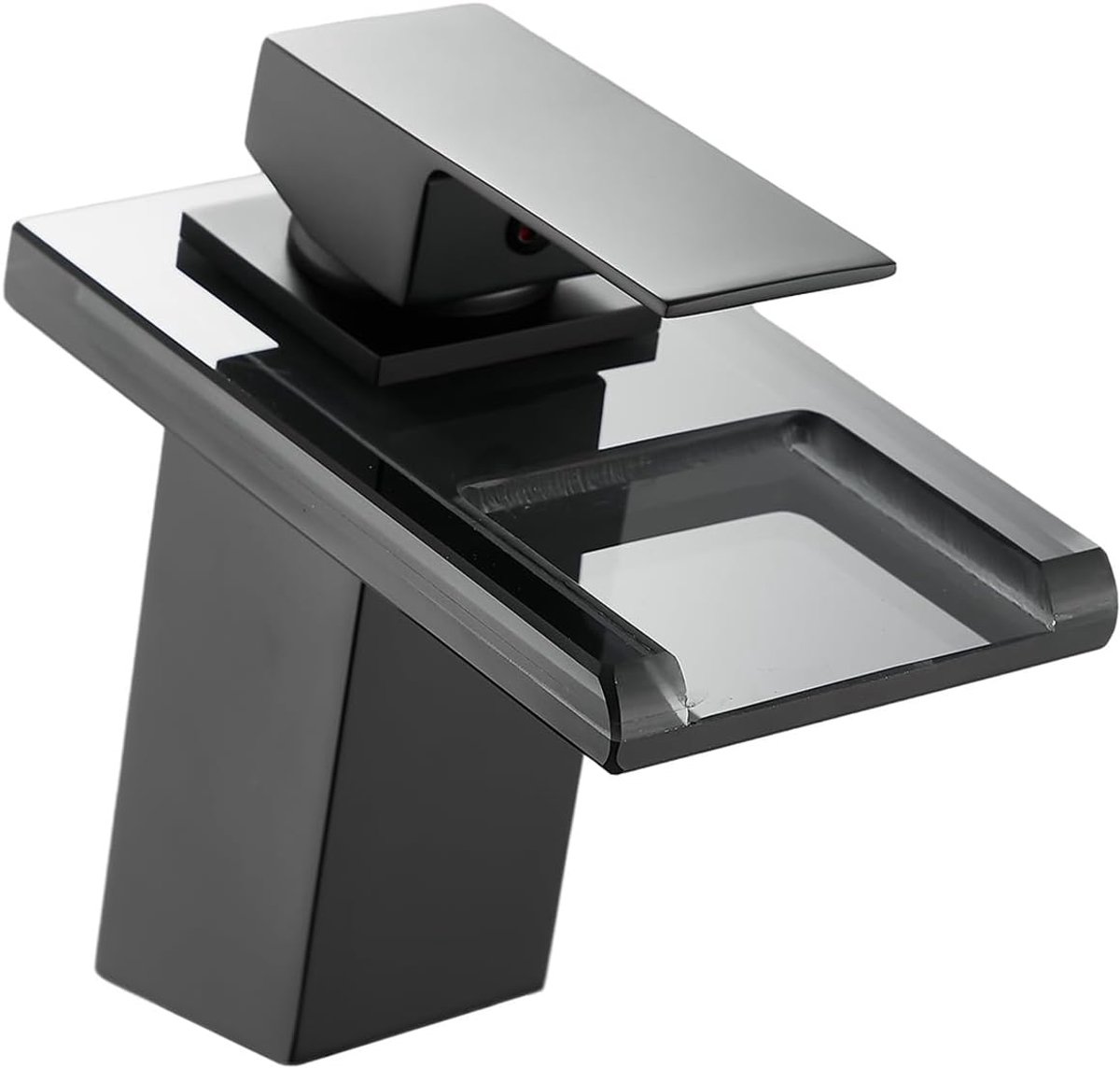 Kraan Badkamer Glas Eengreeps Wastafel Mengkraan Zwart | Eengreepsmengkraan, roestvrijstalen wastafelarmatuur
