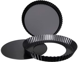 Taart Pannen Set van 2, Happybase 9 inch niet-Stick verwijderbare losse bodem Quiche Pan Taart Pie Pannen Pizza Pan
