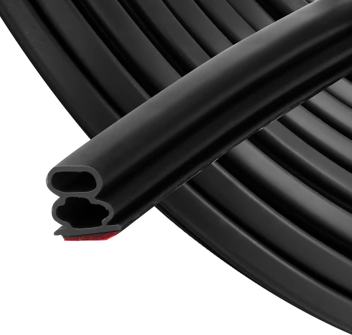 zelfklevende afdichtingsband voor deuren 10mm(B)*10mm(D)/15m(L) Rubberen weerstrip, waterdicht, zelfklevend, voor deurkozijnisolatie, zwart weer strippen deur afdichting strip