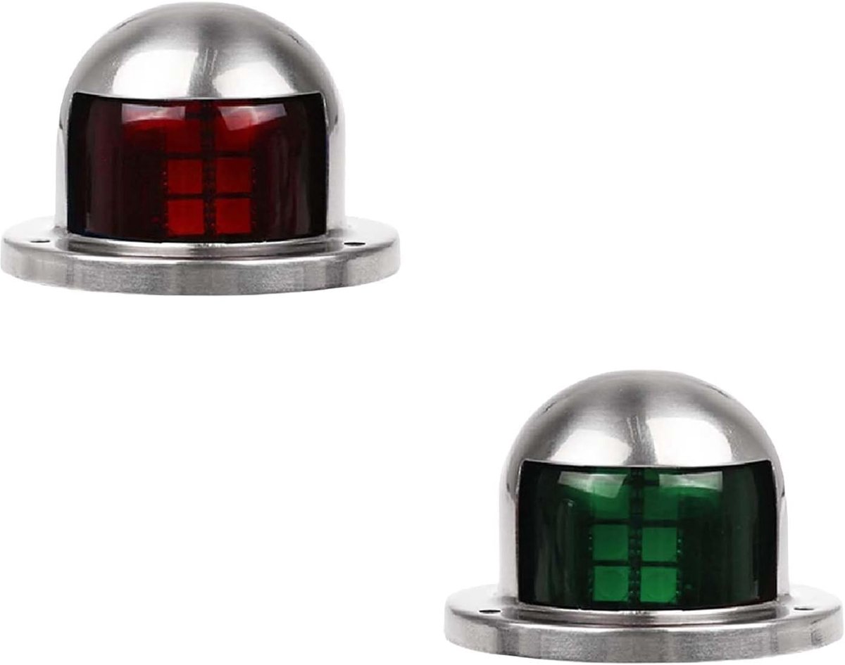 2 stuks navigatielichtjes voor boten, bootnavigatielichten, navigatielampjes, bootnavigatielampje, verlichting, bootpositielichten, boot-led, voor schepen, boten enz. (rood, groen