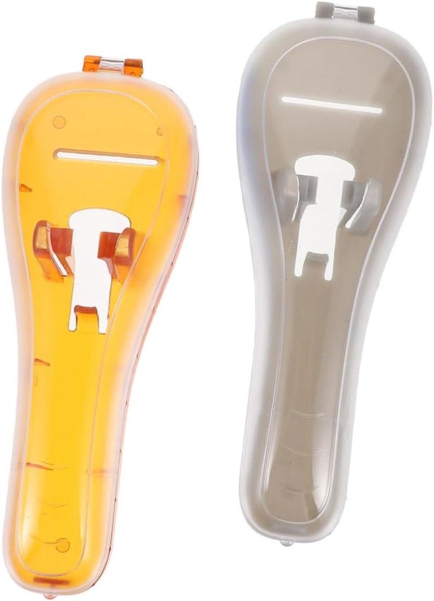 Scheermes Koffer - Scheermes Houder - Reizen - Schokbestendig - 16.5 cm - Oranje Grijs