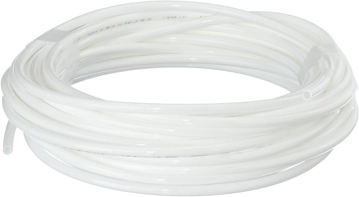 Waterfilterslang - Koelslang - Koelkast Aansluiten - 10 Meter Lengte - 1/4 Inch - Wit