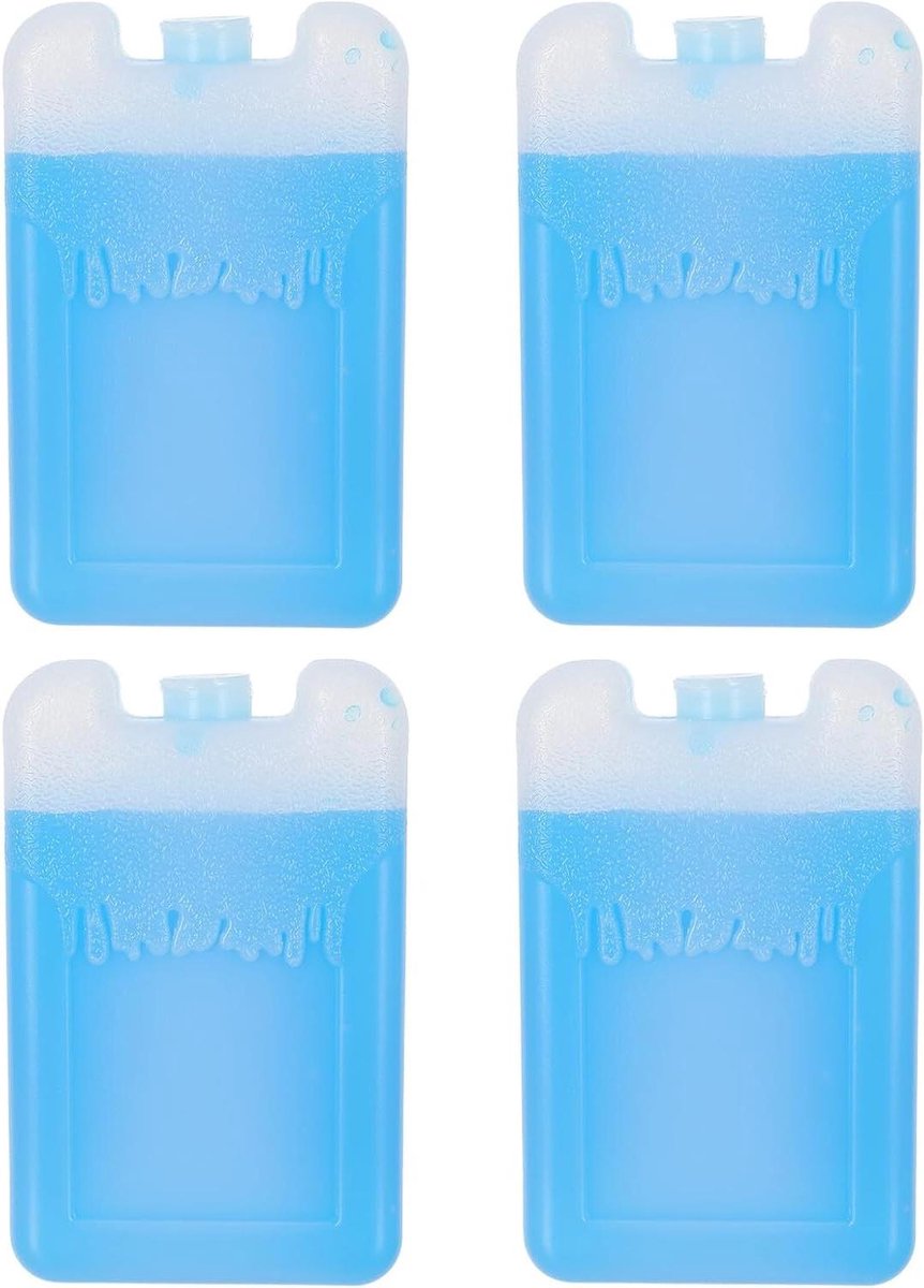 Herbruikbare Ijspacks - Vrieselementen Koelbox - Voedsel Bewaren - Langdurige Koeling - 10.50X6.50X2.50CM - Blauw