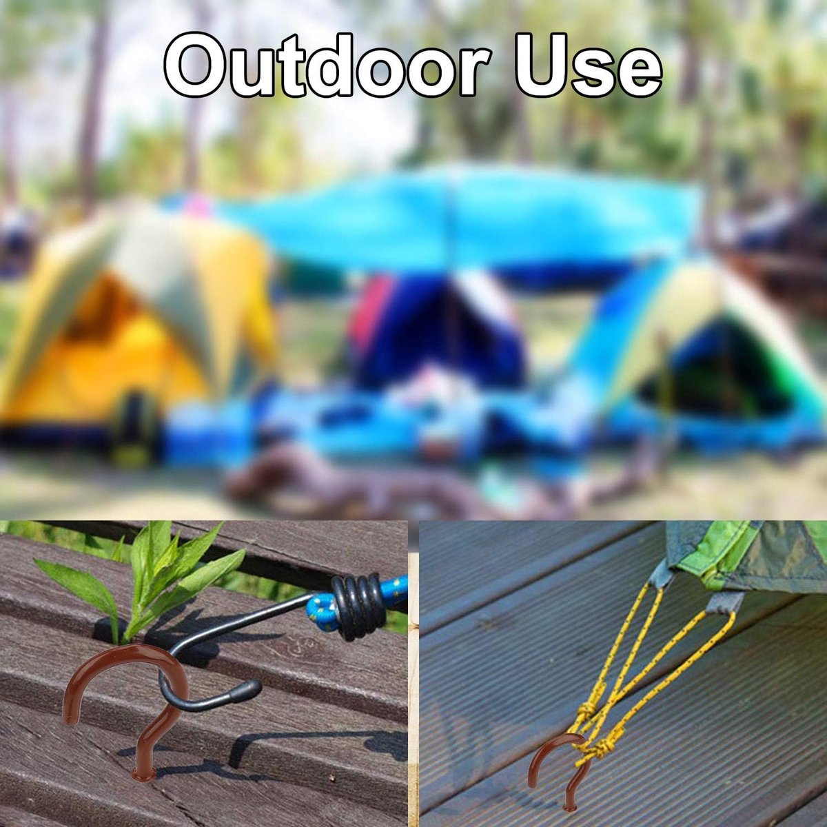 Schroefhaken 5cm - Vinylcoated metalen muurhaken - Voor het ophangen van planten en lampen - SnelShoppen