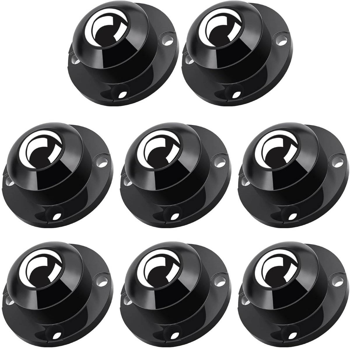 Zelfklevende Zwenkwielen 1 Inch - Stalen Wielen - 360° Draaiend - Ideaal voor Meubels - SnelShoppen