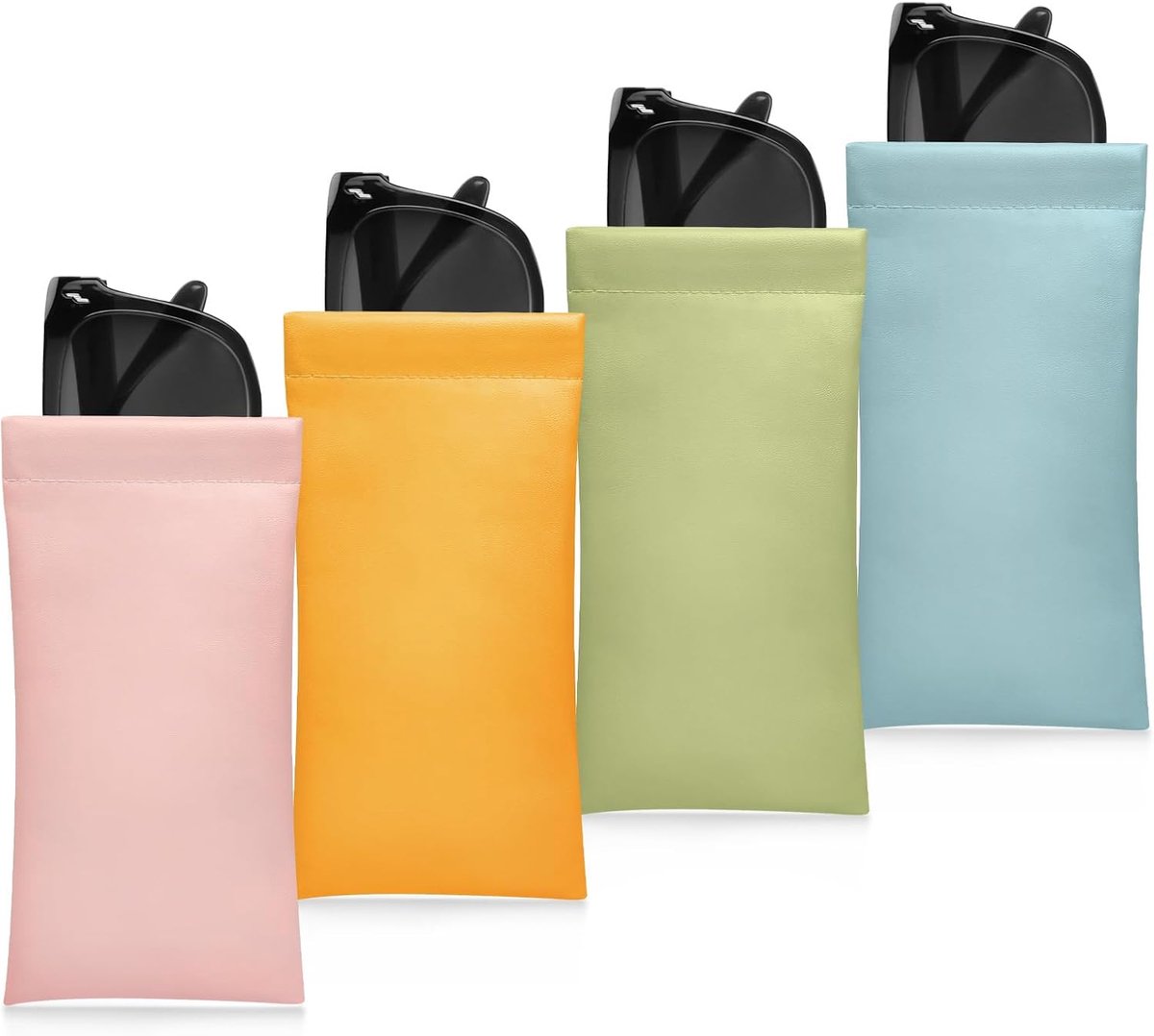 Bril etui zacht leer - draagbaar voor zonnebrillen - knijp bovenkant - bescherming voor jouw brillen - SnelShoppen