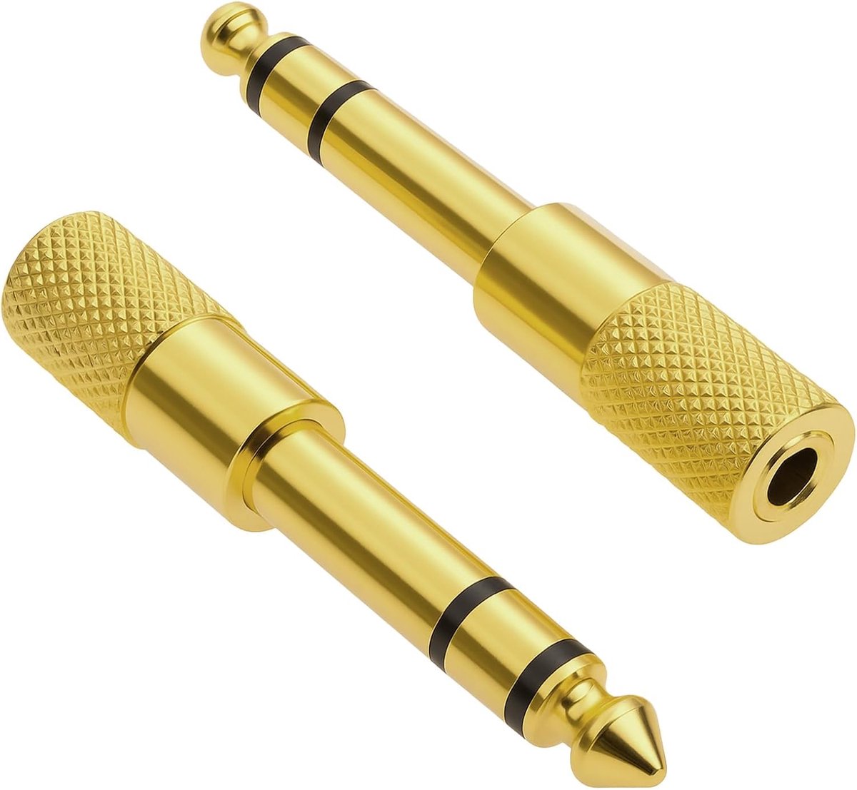 Adapter 6.35 mm naar 3.5 mm - goud - stereo - perfect voor instrumenten - SnelShoppen