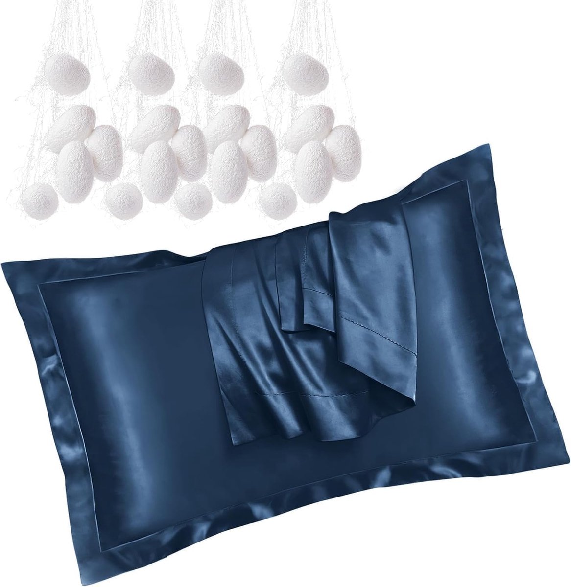 Zijde Kussenslopen 2 Pack - Luxe Hypoallergene 50x80cm - Ongelooflijke Zachtheid - Perfect voor Huid en Haar - SnelShoppen