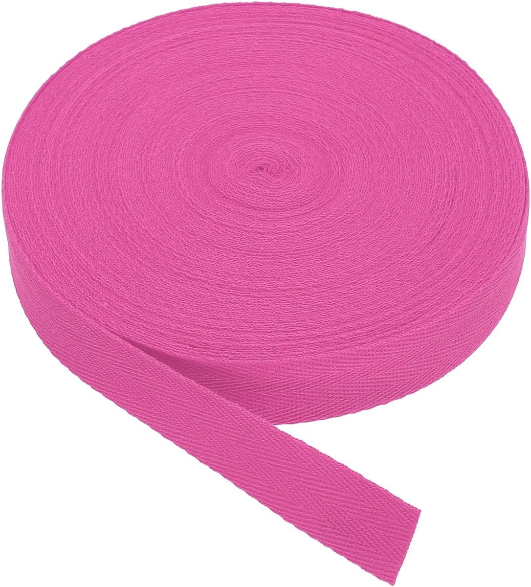 Katoenen keperstof tape 1 Inch 25 Yards Katoen Lint Bias Binding Tape Visgraat Webbing Trim voor Naaien Gift Wrapping Craft DIY Rose Rood