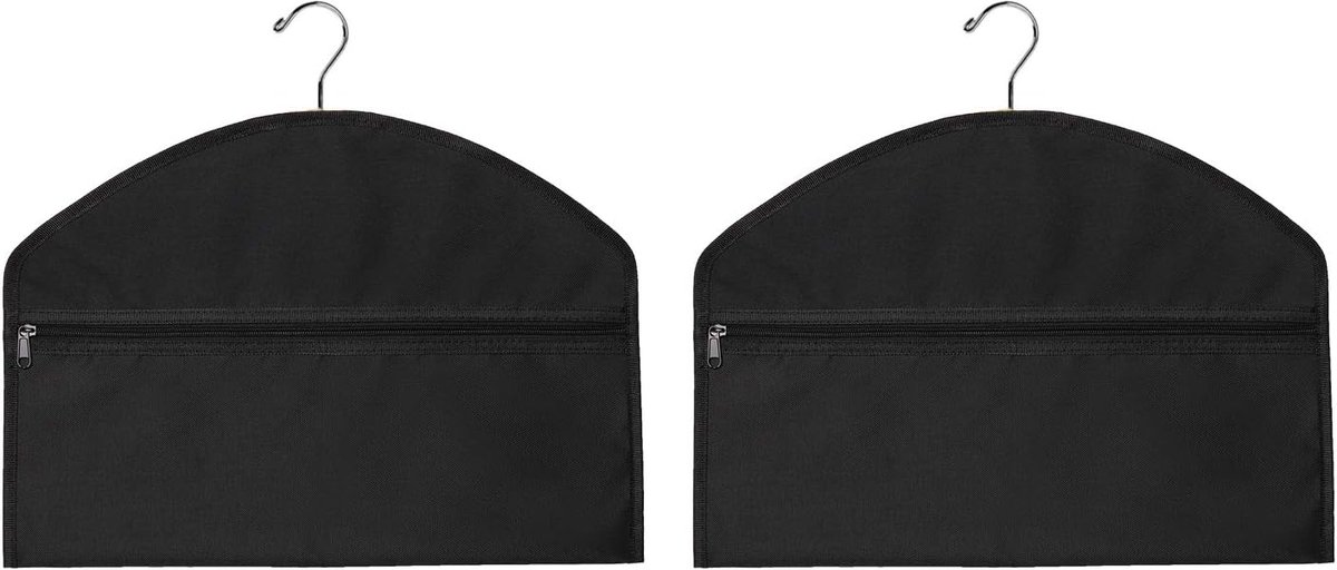2 stuks Hanger Omleidingskluis Verborgen Zak Kluis, Past Onder Hangende Kleding met Zak om Waardevolle Spullen te Verbergen (midden, zwart)