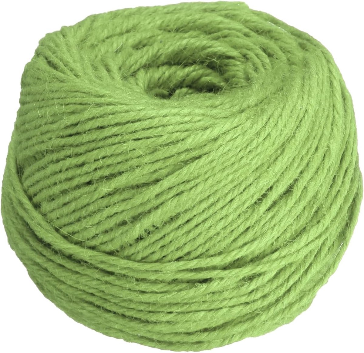 Natuurlijk jute koord, 328 voet, 3 mm dun tuintouw, gekleurd plantenkoord voor doe-het-zelf kunsthandwerk, geschenkverpakking, decoratie, tuinieren, plantenhanger, lichtgroen
