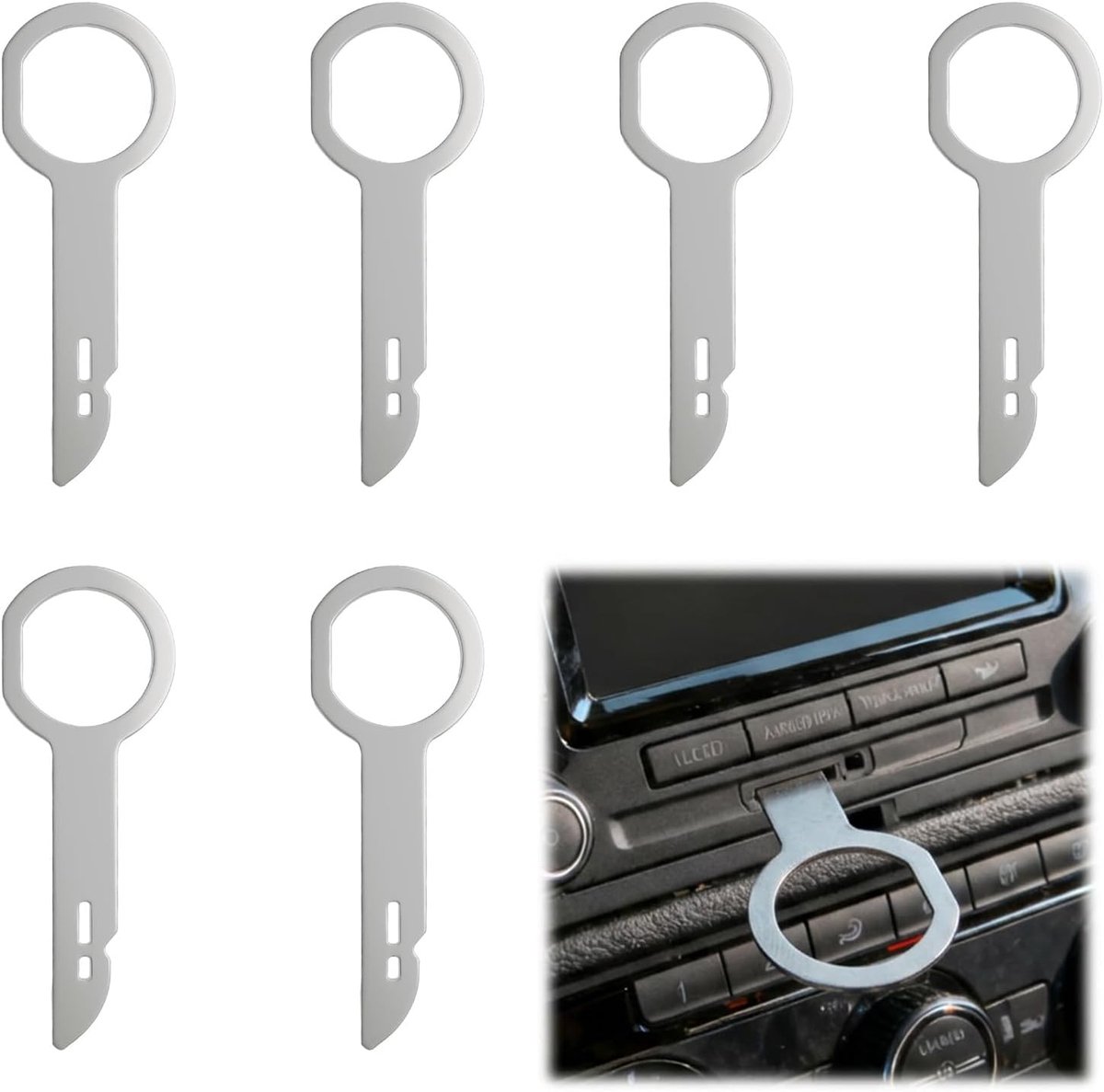 6 stuks autosierlijstwiggen, demontagegereedschap voor binnenbekleding, kunststof hefboomgereedschap auto, clipverwijderingsset voor bekleding, deurbekleding, dashboard, zachte verwijdering