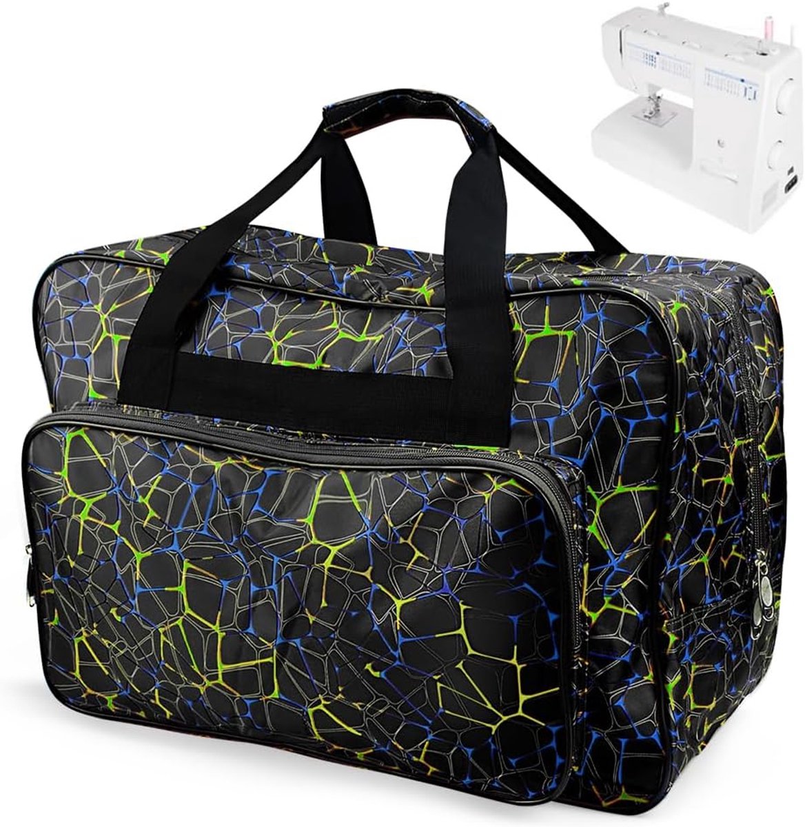 Tas naaimachine draagtas naaimachines transporttas naaimachine organizer universele naaimachine tas voor werkplaatsen, kledingwinkels, thuisgebruik, zwart, 46 x 23 x 21 cm, Casual