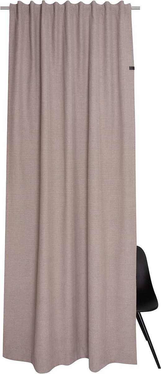 Solo 130x250 - gordijn set van 2 ondoorzichtige nude katoenmix - gordijnen woonkamer - Dekoschal - Curtains
