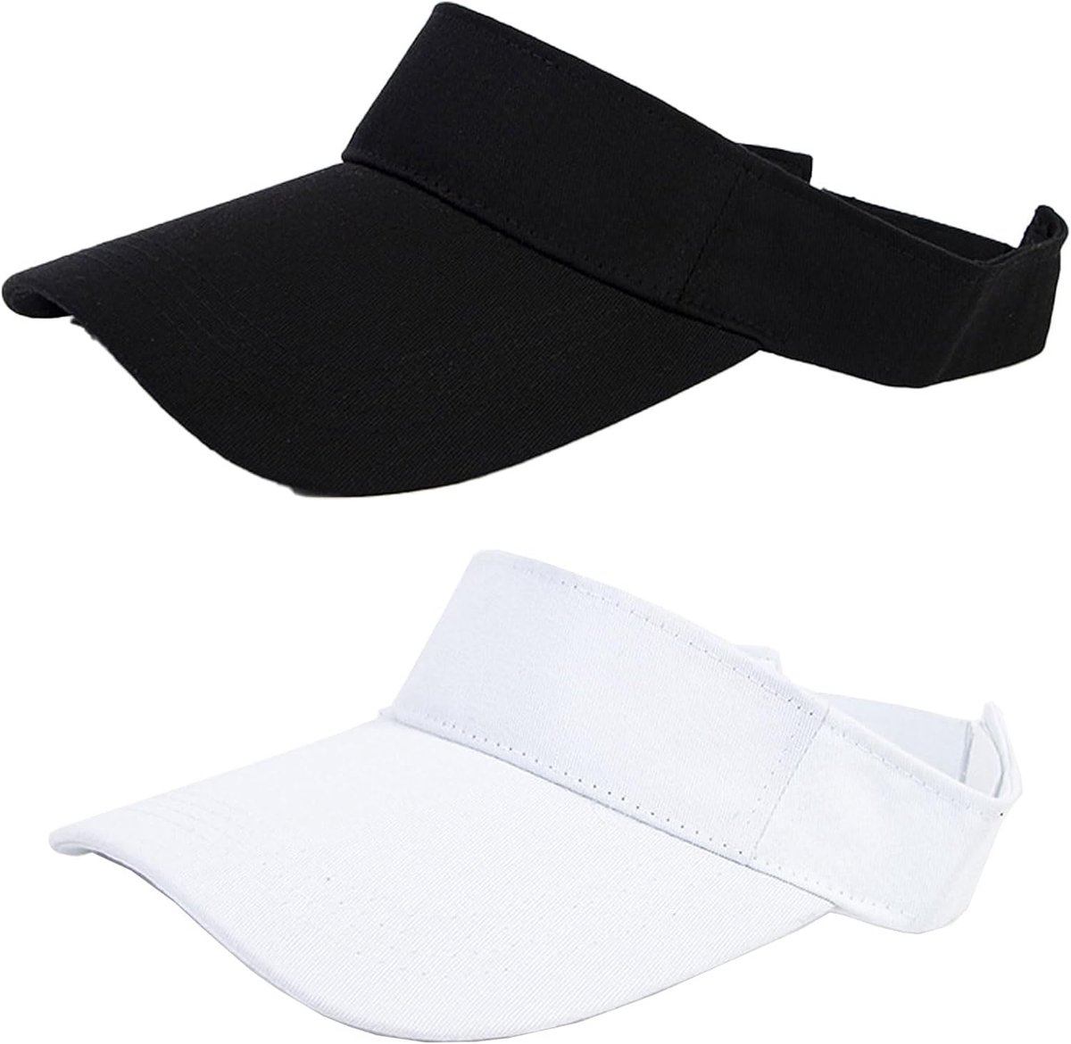Set van 2 schaduwpetten, ademend, brede rand, paardenstaart, baseballpet, verstelbaar, dik, voor sport en outdooractiviteiten