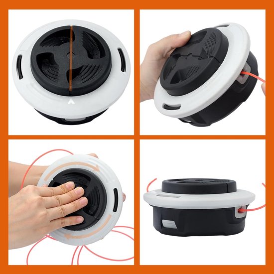 Maikop draadkop Autocut C26-2 voor STIHL FS55 FS56 FS70 FS94 FS91 - FS111 FS131 FS240 FS FR Serie 4002 710 2169 10 x 1,0LH reserveonderdelen grastrimmer met maaidraad 2,4 mm x 21 m (6 m + 15 m) — afbeelding 3