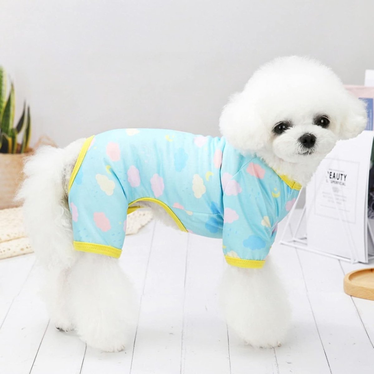 Huisdier Thuis Kleding Hondenpyjama Slaapkleding Vierpotige Print Dunne Causale Bomei Poedle Teddy Chihuahua Hondenbenodigdheden Honden of Katten Halloween