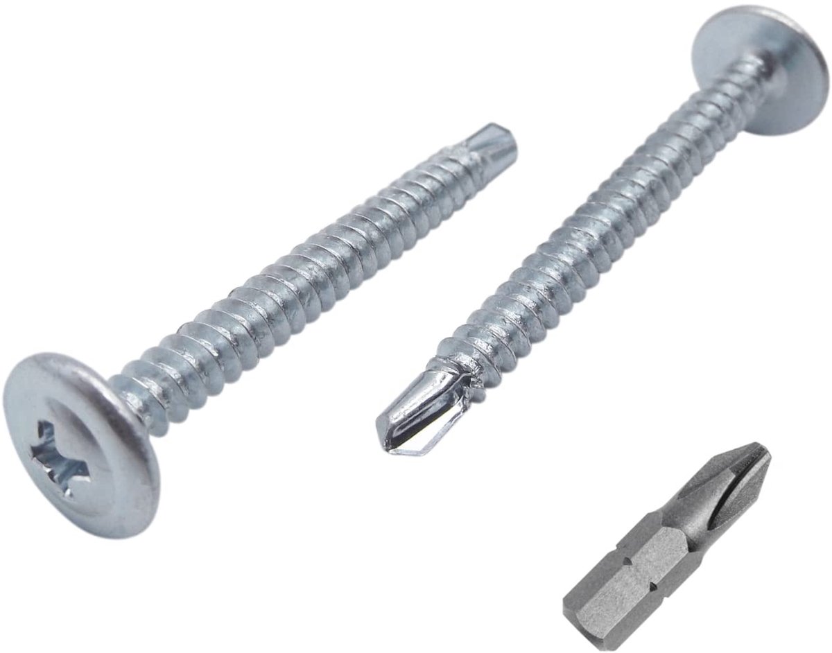 (Pack van 30 stuks) verzinkt staal 4,2 x 41 mm schroeven, Phillips gemodificeerde truss hoofd, zelfborende plaatmetalen schroef, zelftappende (30, 4,2 x 41 mm)