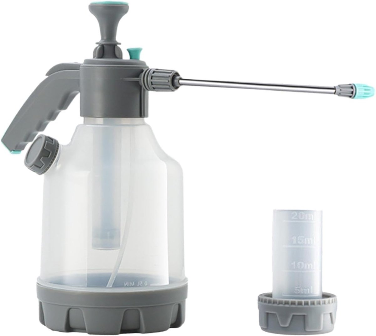 Transparante tank, capaciteit, draagbaar, watertuinsproeier, 3 l, voor binnen, binnenplaats, gazon, boerderij, tuinieren, mest, reiniging