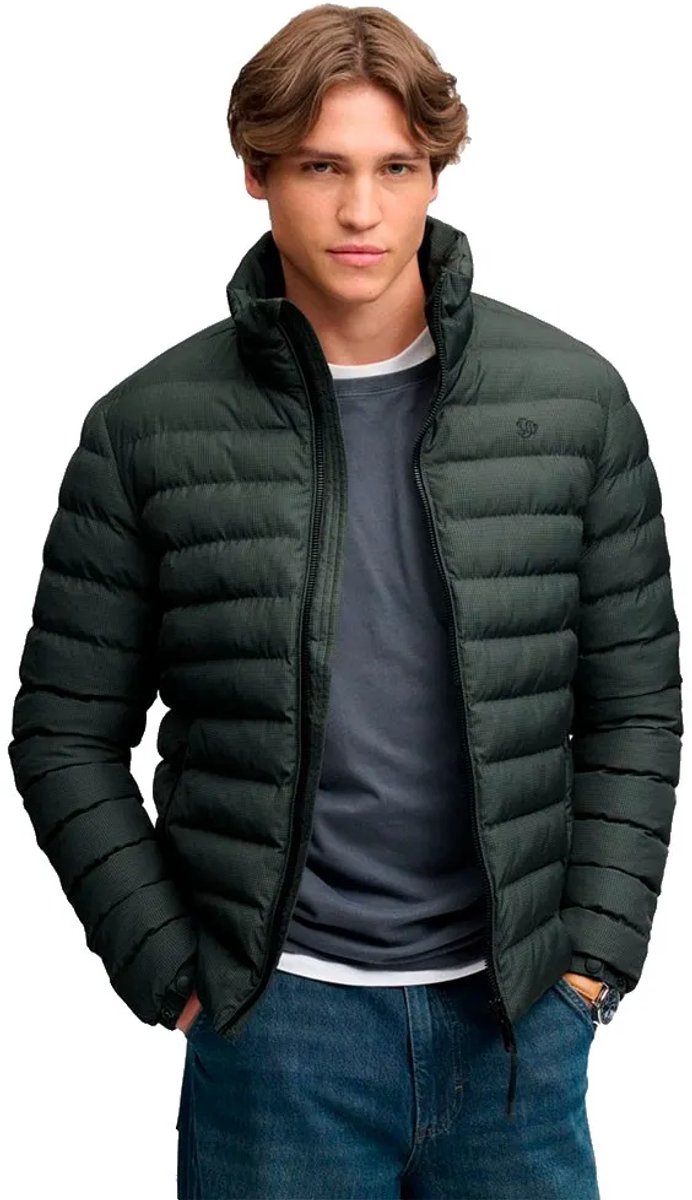 Superdry Fuji Estate Gewatteerde Jas Slanke Pasvorm Heren Gewatteerde jassen Marineblauw