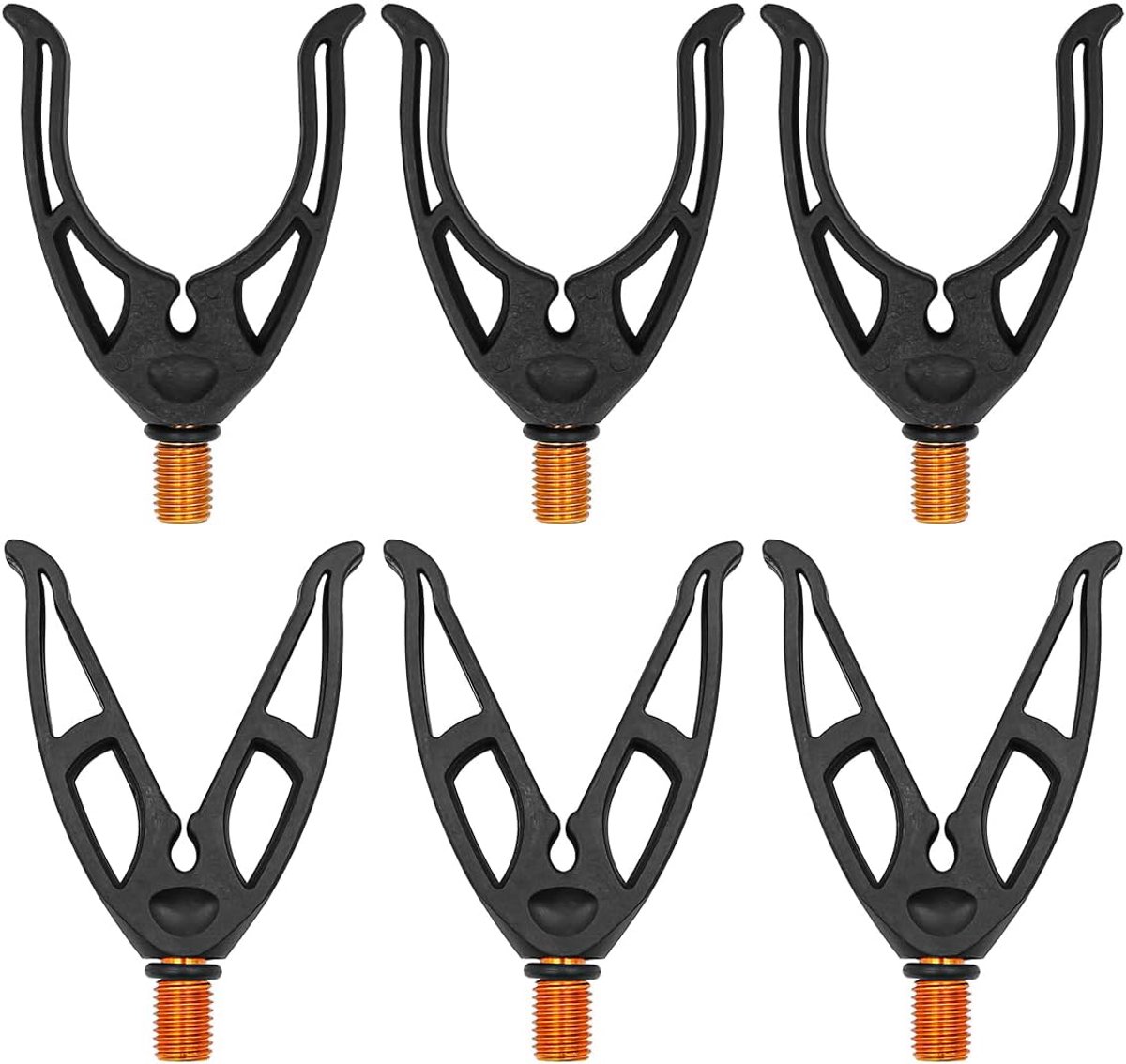 6 Stuks Hengelsteunen V-Back Rod Pod U-Head Grip met M3/8 Draad voor Wedstrijd Hengels Bankstick Hengelhouder Karper Visgerei