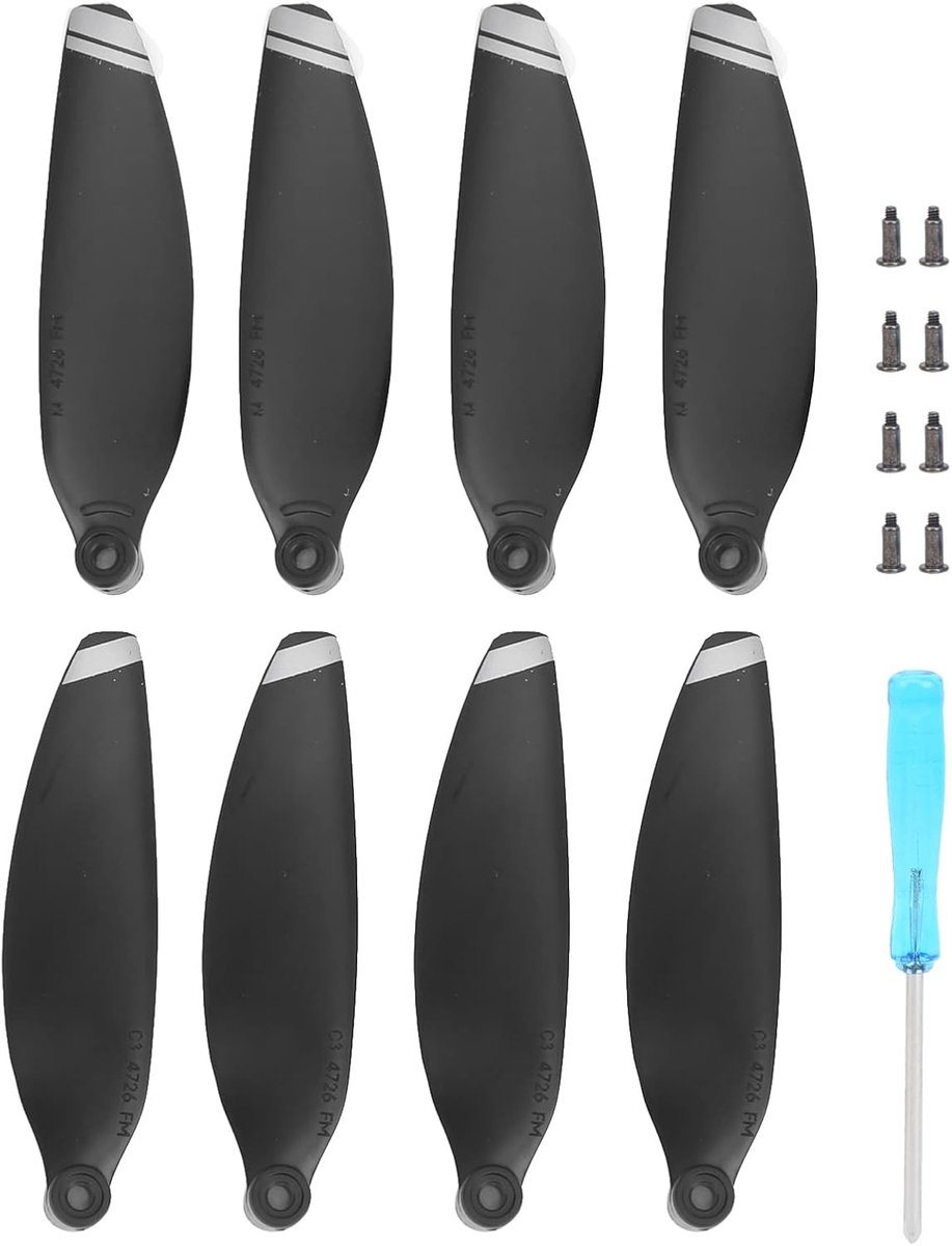 2 paar drone propeller, pc drone propeller set drone accessoire compatibel voor Mavic Mini 2(Zilver)