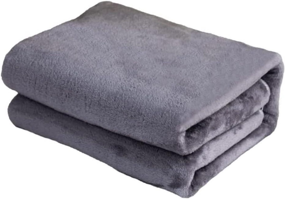 Verwarmde Deken Fleece - Elektrische Deken Warme - Lekker Warm Blijven - Snelle Warmte Instelbaar - 180x150cm - Grijs