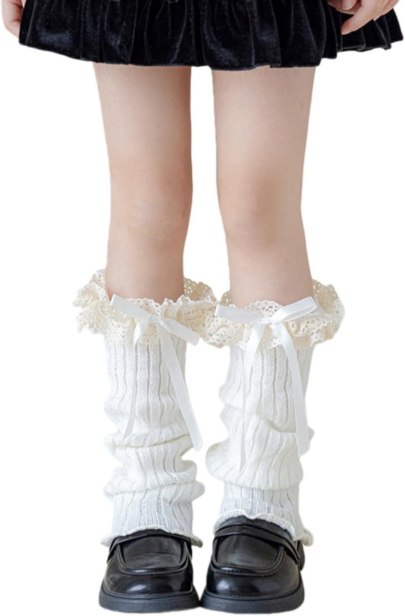 beenwarmers voor meisjes, met strik, gebreide beenwarmers, lange beenwarmers van wol, warm, gebreid, voor ballet, yoga