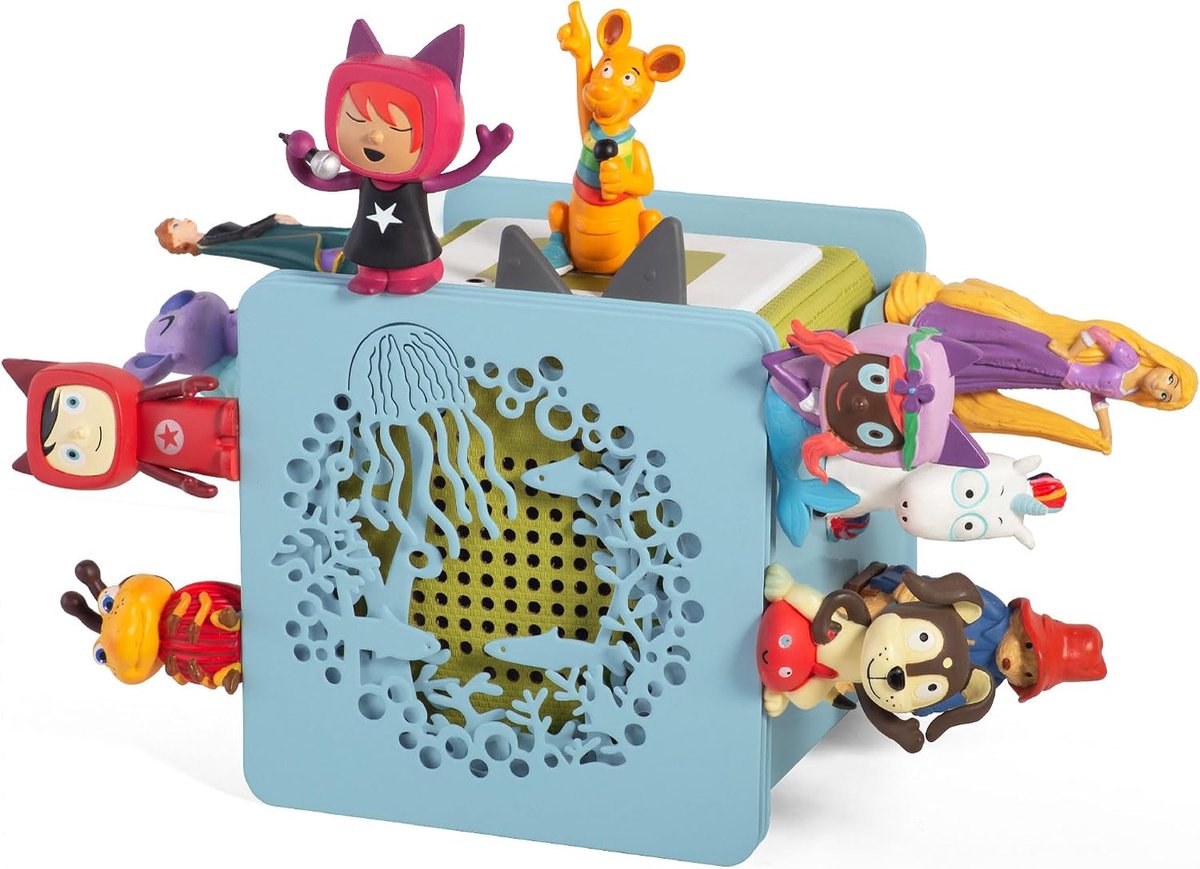 Rek voor tonie, koraalriffen, kwallen, viszwermen, metalen displaystandaard voor Toniebox, opbergrek voor 25-40 figuren, kinderkamerdecoratie, cadeaus voor kinderen