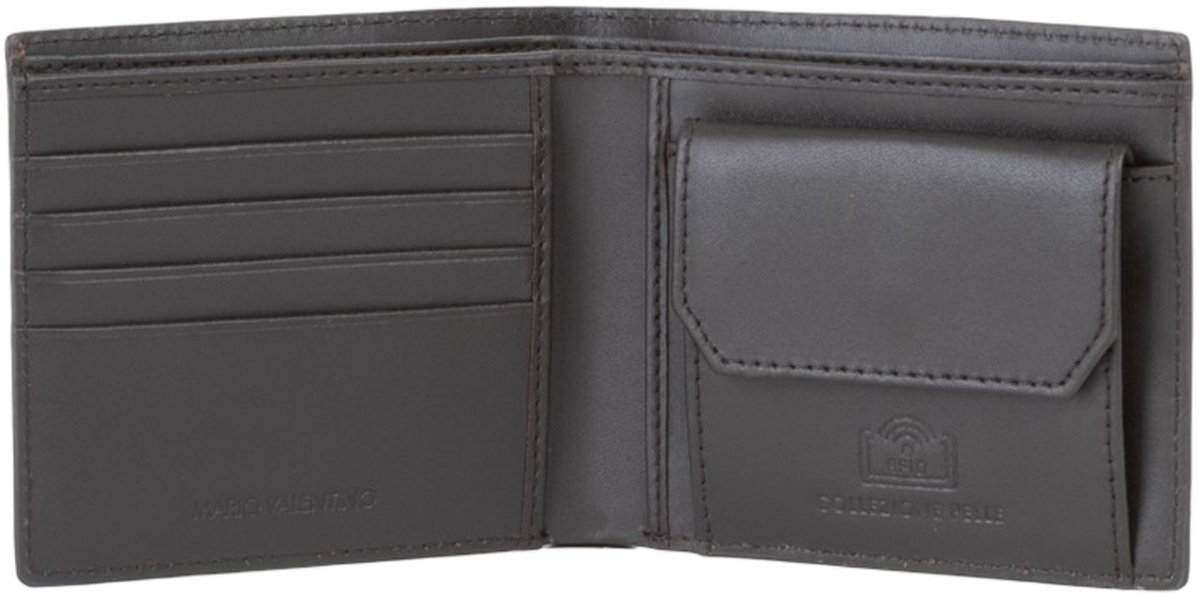 VALENTINO Leren portemonnee Karo Wallet Moro donkerbruin