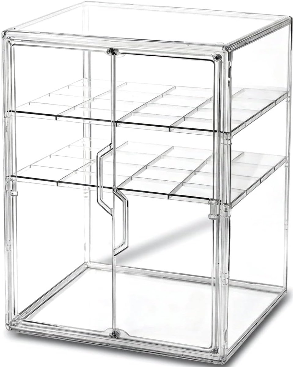 presentatie-opbergkast, stofdichte organizer voor make-up, huisdierlekkernijen, vitamines, babyflessen en badkamerbenodigdheden