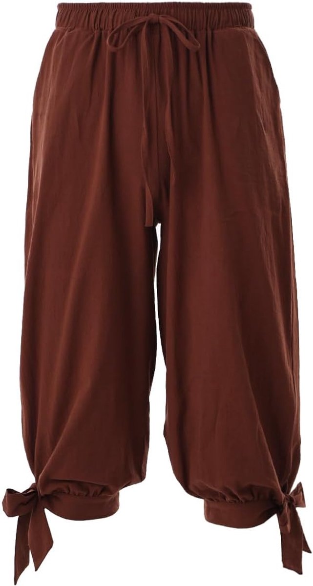 Piratenbroek voor heren, Viking, middeleeuws, renaissance, piratenkostuum, kalfsgestreepte broek