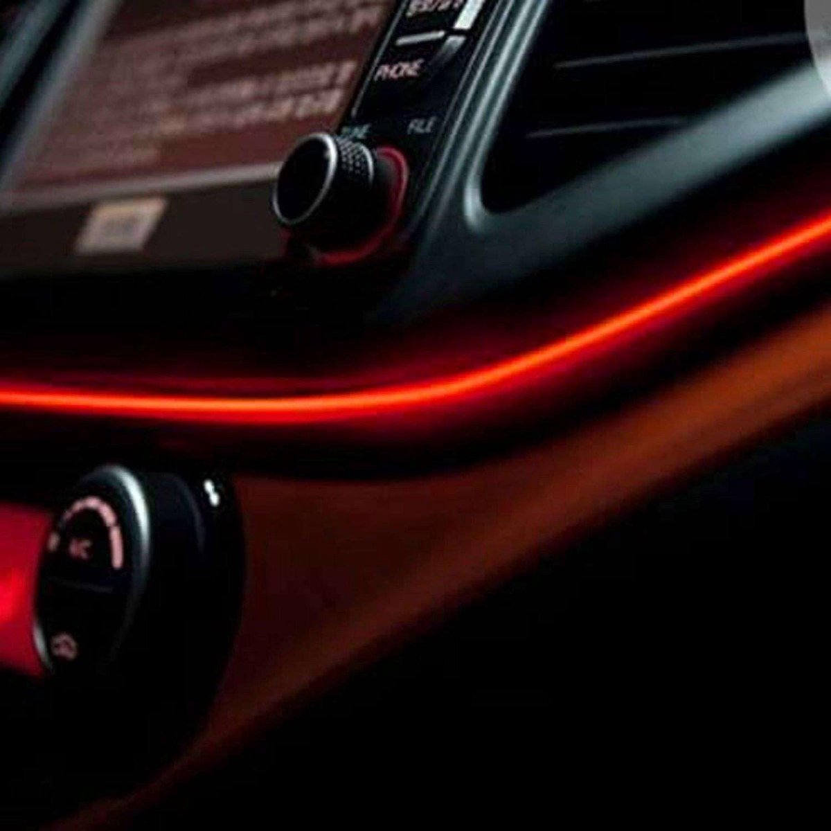 El Wire draad neon lichtsnoer 12V sfeer verlichting lichtband voor auto party 5m oranje