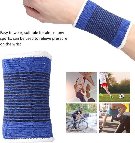 2 Paar Polsbandjes, Comfortabele, Duurzame En Ademende Polsbandjes Geschikt Voor Tennis, Sportschool, Sport, Tendinitis — afbeelding 4