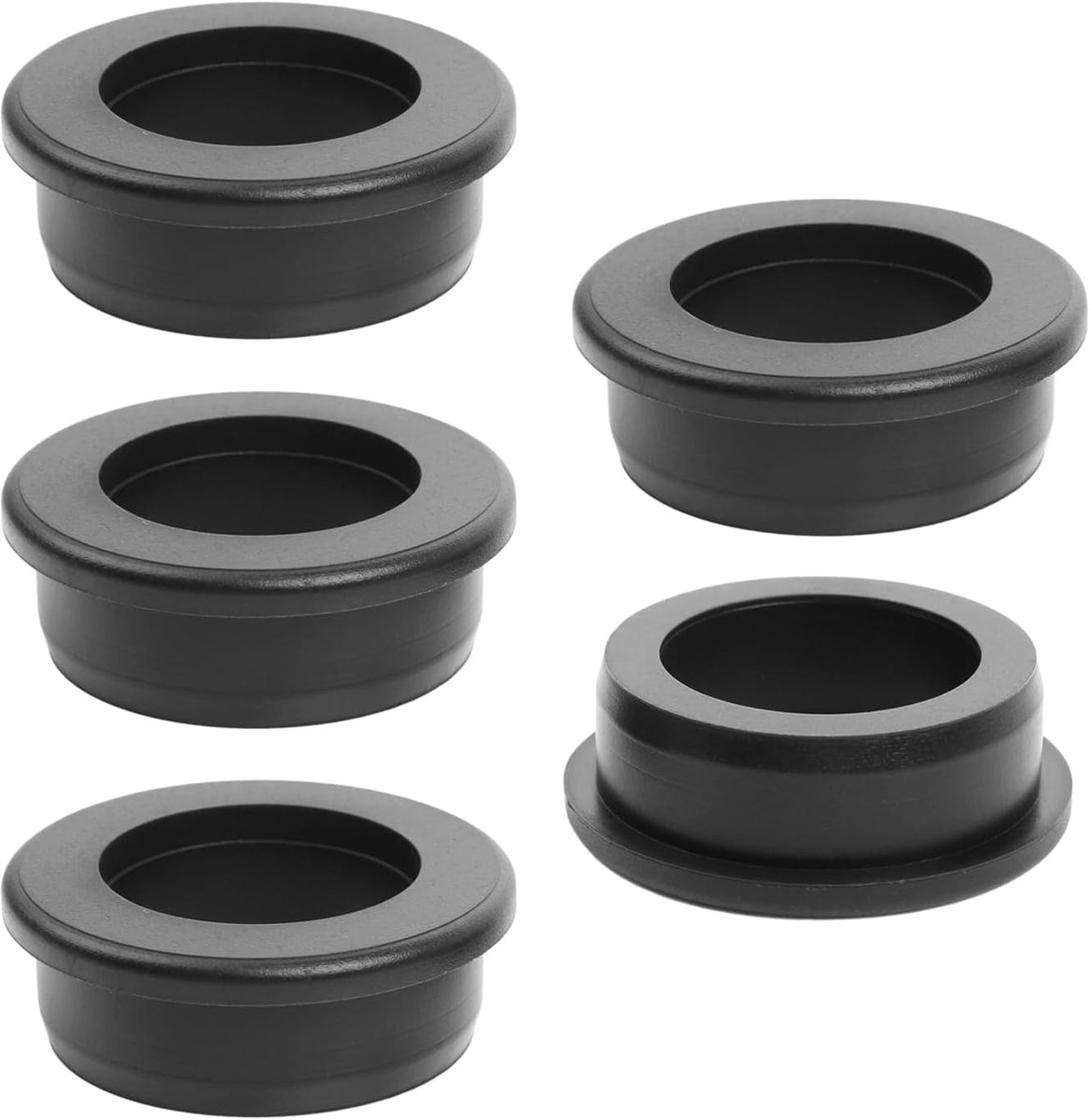 5 stuks rubberen sluitringen kabeldoorvoer, 35 mm boorgat 25 mm ID rubber grommet, zwarte siliconen tophoedring voor Automotive Firewall & Car bedrading Protection