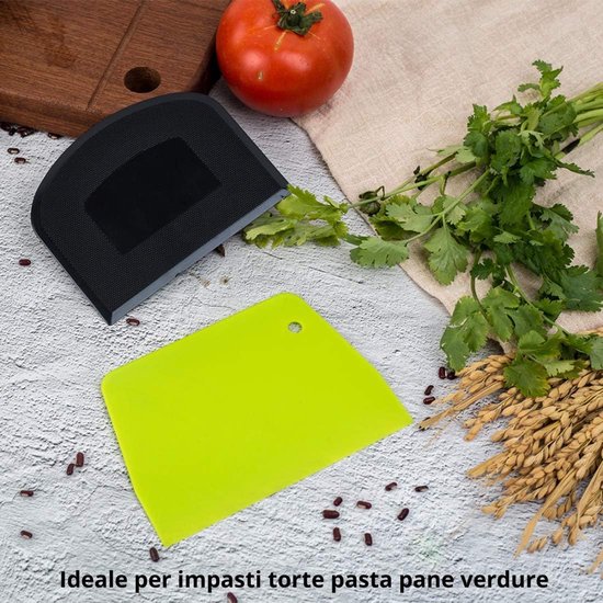 2 stuks - deegschraper - deegschraper - pizzasnijder - bakproducten - verse pasta - accessoires voor de keuken voor het snijden van deeg, cake, noedels / pizza / brood / groente — afbeelding 3