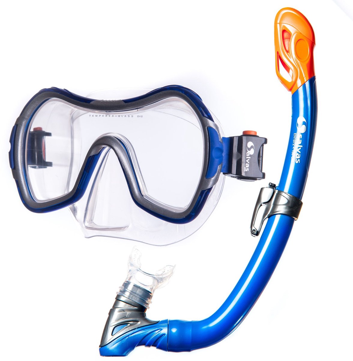 Kinderset Wave duikmasker + snorkel - Duikbril DryTop siliconen