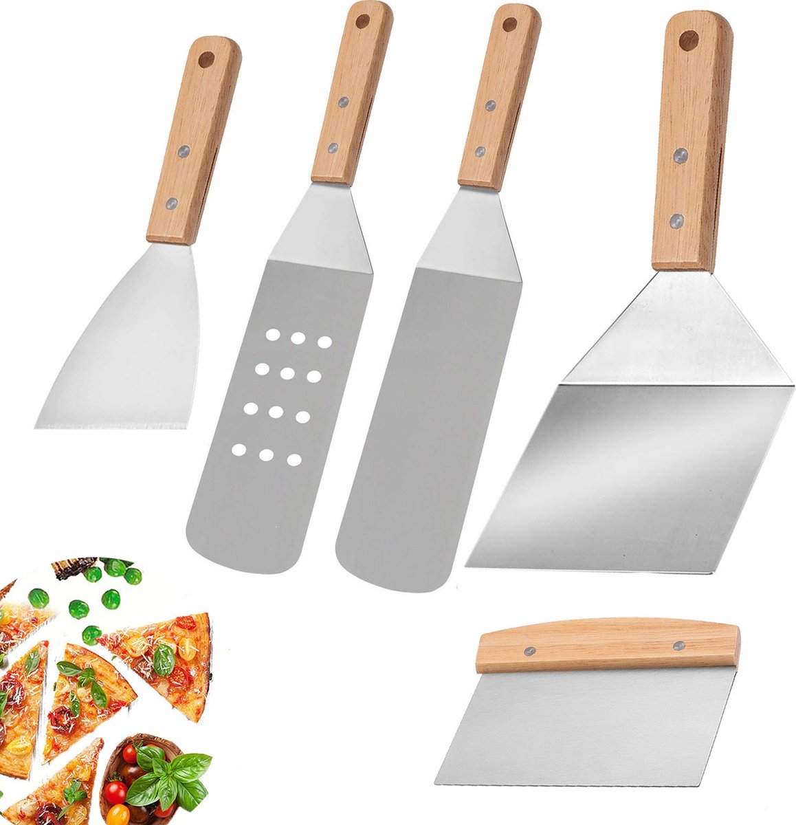 5-delige BBQ Accessoires Set RVS - Inclusief Opbergtas
