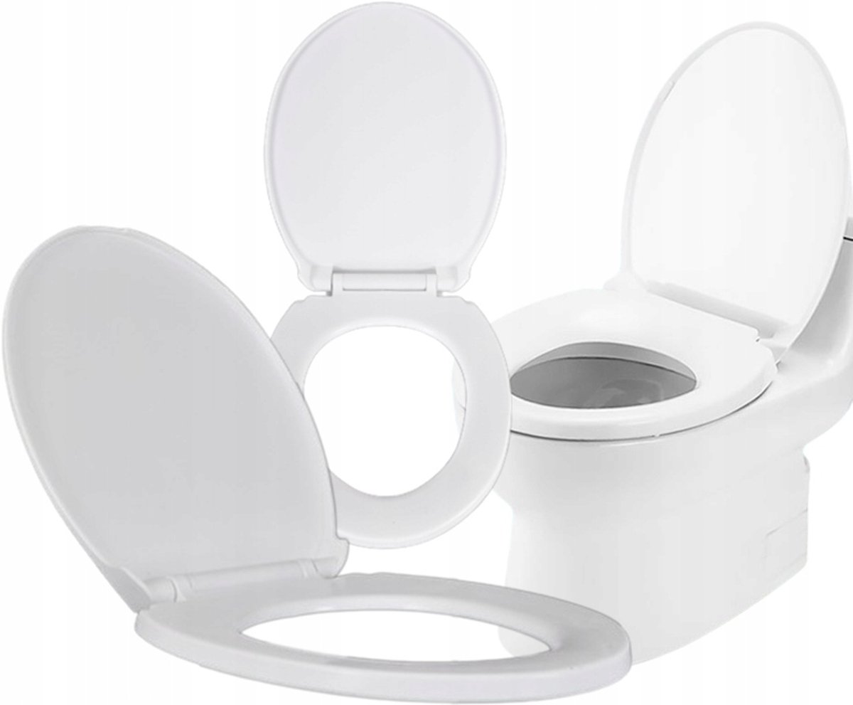 Merkloze toiletbril, wit, softclose, universeel, afneembaar