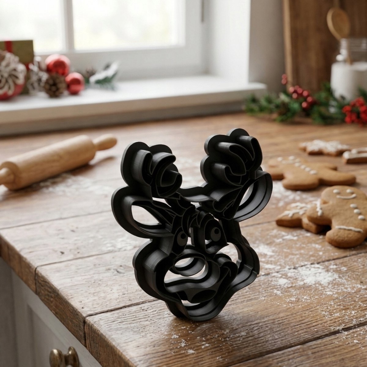 3D Kerstkoekjesvorm - Rendier voor koekjes en koekjesdeeg