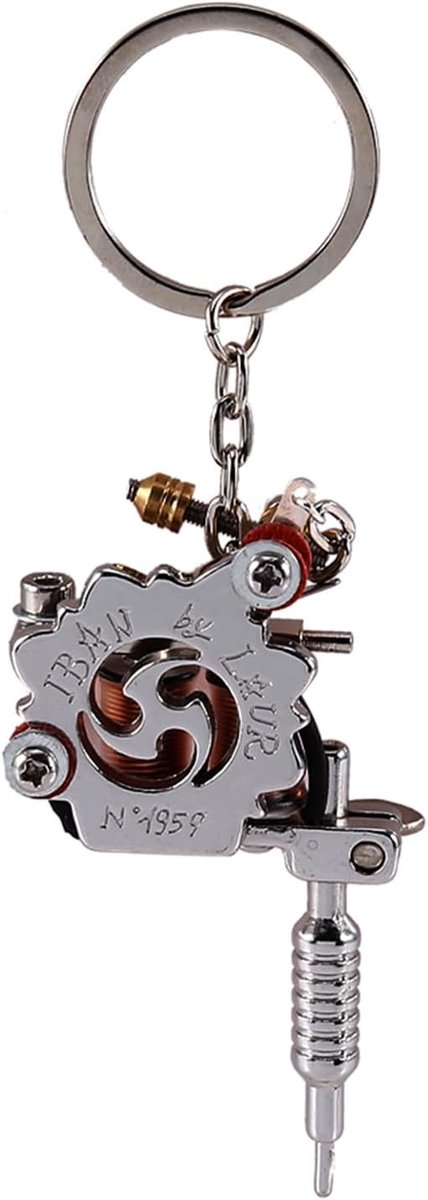 Portable tattoo machine sleutelhanger - mini tattoo gun ornament - unieke decoratie - perfect cadeau - SnelShoppen