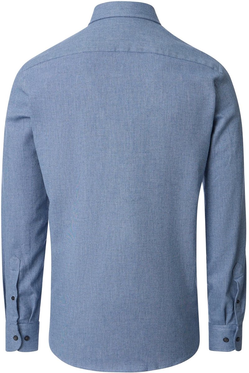 CASA MODA Sport casual fit overhemd - structuur - middenblauw