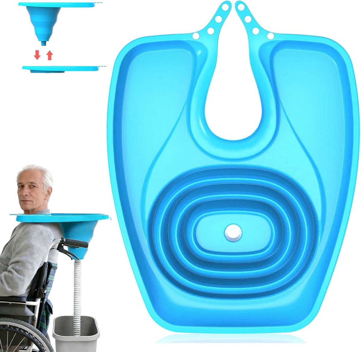 Haardouche voor bed met slang - TPE materiaal - comfortabel en veilig - ideaal voor ouderen en zieken - SnelShoppen