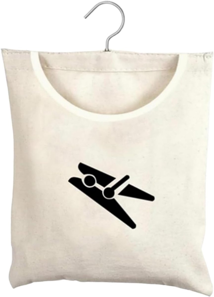 Wasknijperzak 32x27cm - Katoen canvas - Herbruikbaar - Ideaal voor balkon en reizen - SnelShoppen