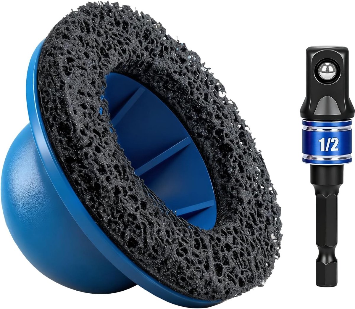 Wielnaafborstel 90 mm - Adapter 1/2 Inch Vierkant - Voor Auto Wielen Schoonmaken - Verwijder Roest en Vuil - SnelShoppen