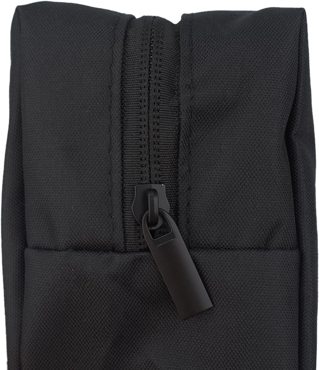 Toilettas zwart 19 x 12 x 7,5 cm - Oxford stof - Waterdicht en duurzaam - Ideaal voor reizen - SnelShoppen