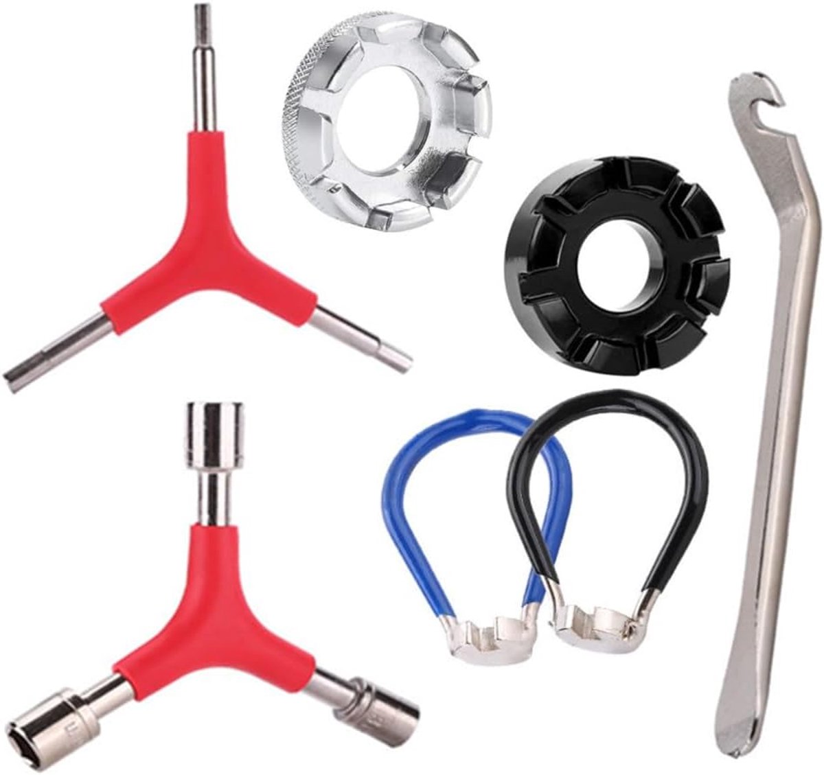 Fiets Spaak Sleutel - Draagbare Spaak Tool Kit - Inclusief Bandenhandleiding - Handig voor Fietsreparaties - SnelShoppen