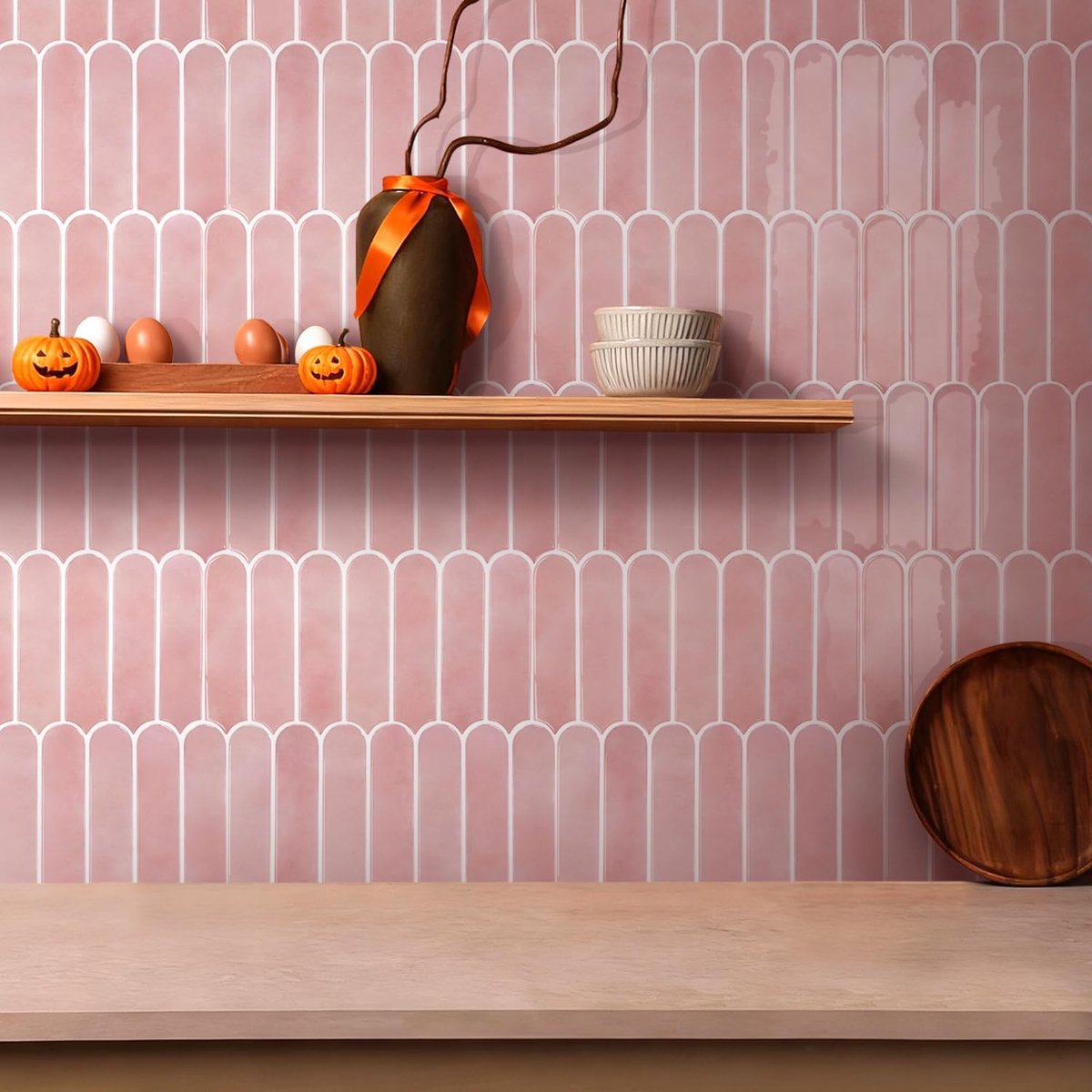 Zelfklevende tegels 3D - 10 stuks - roze vinyl - eenvoudig te installeren, ideaal voor keuken en badkamer - SnelShoppen