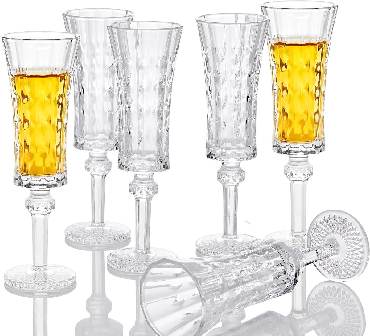 Limoncello shotglazen 45ML - set van 6 met handvat - hoogwaardig glas - vaatwasserbestendig - SnelShoppen