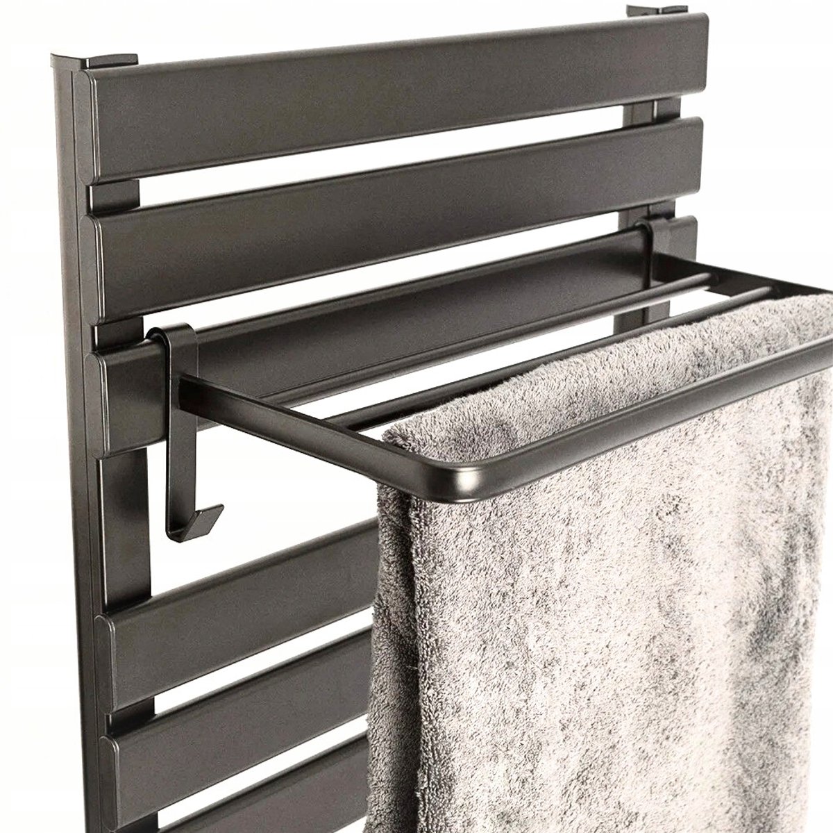 TORENREK VOOR EEN BADKAMERRADIATOR - ZWART